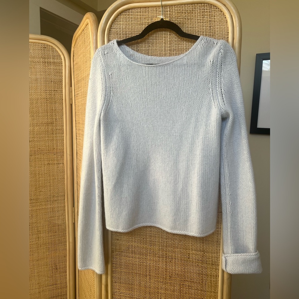 Vince Boat-Neck Long-Sleeve Cashmere Sweater Size Small